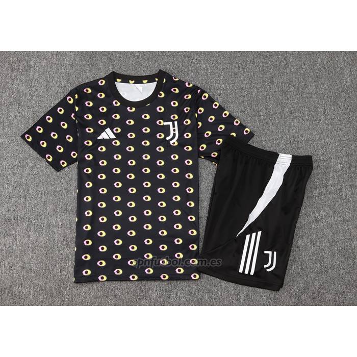 Chandal del Juventus Manga Corta 2024-2025 Negro - Pantalon Corto